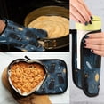 thumbnail image 5 of 2 PCS Oven Baking Gloves Set Heat Resistant Oven Mitt & Pot Holder Set Cooking Mitts Kitchen Home Supplies Black Cats and Mystical Symbols, 5 of 5