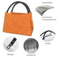 thumbnail image 2 of Ratiio Orange Glitter Pattern Portable Insulation Lunch Bag, Insulated Food Delivery Bag, Meal Grocery Tote Insulation Bag Large Capacity Reusable Warming Bag, 2 of 7