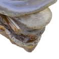 thumbnail image 4 of 6 discos de cristal de cuarzo pulido hechos de geodas de ágata como colgantes para el gris crudo, 4 of 9