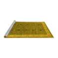 thumbnail image 2 of Ahgly Company Machine Washable Indoor Square Oriental Yellow Traditional Area Rugs, 8' Square, 2 of 4