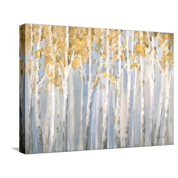Art.com Golden Birches Stretched Canvas Print Wall Art by Danhui Nai, 24" x 18"