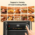 thumbnail image 3 of 6QT Air Fryer, 1400W Compact Toaster Oven, Crisps, Broils, Roasts, Dehydrates, Bakes, Reheats, 85 percent Oil-Less, LED Smart Display, Stainless Steel, 3 of 8