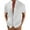 White, variant on FBMDBB Men's Short Sleeve Linen Shirt Band Collar Button Down Shirts Summer Beach Shirt Regular Fit Dress Shirts Holiday Tops