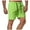 Green, variant on Men's Casual Cargo Shorts Solid Elastic Waist Mid Waist Loose Pockets Bandage Short Pants Mens Shorts Size M-3XL