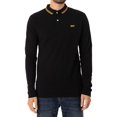 thumbnail image 2 of Superdry Vintage Tipped Longsleeved Polo Shirt, Black, 2 of 5