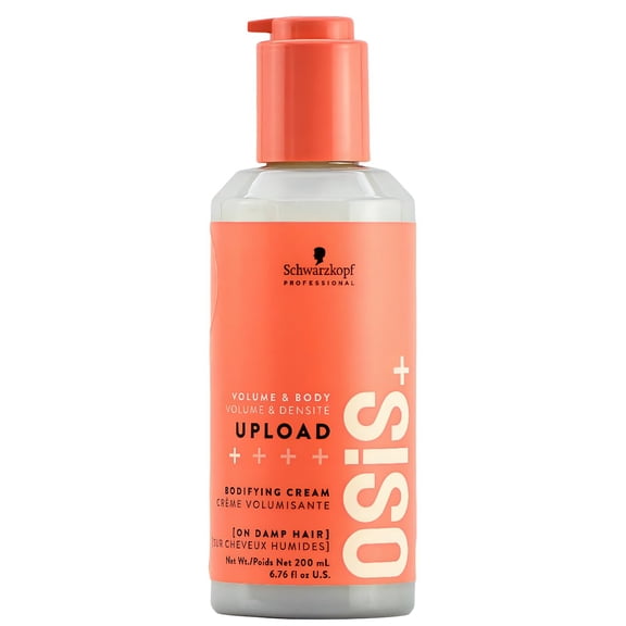 {6.75 oz} Schwarzkopf OSiS Upload Volume Cream w/ SLEEKSHOP Hair Rat Tail Steel Pin Comb for Scalp