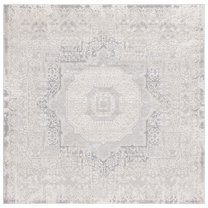 SAFAVIEH Hanna Lynna Diamond Area Rug, Ivory/Light Grey, 6'7" x 6'7" Square