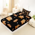 thumbnail image 4 of Erosebridal Brown Cartoon Capybara Twin Sheet Sets,Kawaii Daisy Blossom Bedding For Kids Teens 3pcs, 4 of 6