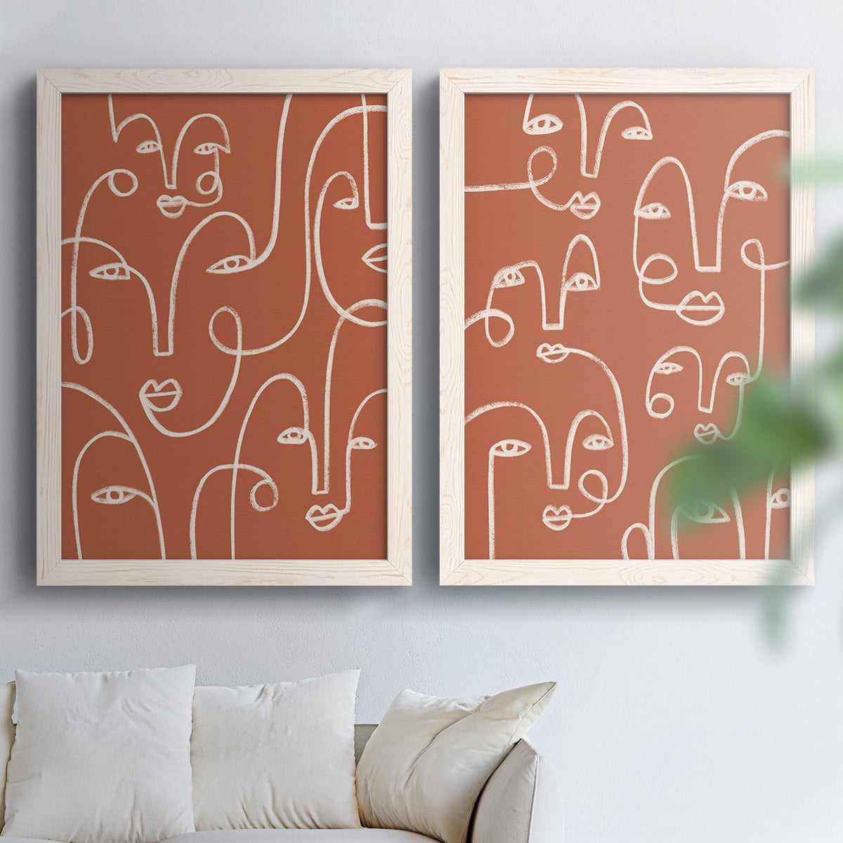 Connected Expressions I - Premium Framed Canvas 2 Piece Set - Ready to Hang