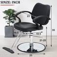 thumbnail image 5 of Hydraulic Barber Chair, Heavy Duty Height Adjustable Hair Salon Chair Styling Hair Chair with Hydraulic Pump for Spa Beauty Shampoo Hairdressing Swivel Chair, 5 of 7