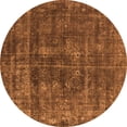 thumbnail image 1 of Ahgly Company Indoor Round Oriental Orange Industrial Area Rugs, 4' Round, 1 of 4