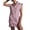 Pink, variant on Women's Sleeveless Dress V Neck Sweatshirt Tunic Tops Half-Zip Pullover Mini Dress with Pockets