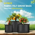 thumbnail image 3 of iPower Plant Grow Bag 10 Gallon 6-Pack Heavy Duty Fabric Pots,Thick Nonwoven Fabric Containers Aeration ,Black, 3 of 7