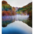 thumbnail image 3 of Landscape Duvet Cover Set Queen Size, Magical Lake and Mountain Landscape in the Autumn Fall Heavenly Spaces in Earth, Decorative 3 Piece Bedding Set with 2 Pillow Shams, Multicolor, by Ambesonne, 3 of 3