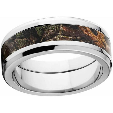 RealTree Xtra Men's Camo Stainless Steel Ring with Polished Edges and Deluxe Comfort Fit