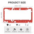 thumbnail image 3 of License Plate Frames Spring Love Heart Red Auto Car Accessories Tag 2 Pieces White Hearts Romantic Decorative Aluminum Metal License Plate Cover for Women Men US Vehicles, 3 of 6