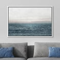 thumbnail image 3 of PixonSign Framed Canvas Print Wall Art Pastel Coastal Ocean Sea Waves Nature Wilderness Illustrations Fine Art Decorative Relax/Calm/Cozy Multicolor Zen for Bedroom - 16"x24" White, 3 of 5
