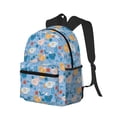 thumbnail image 2 of Lsque Cute Chickens and Flowers Classic Casual Backpack - Large Capacity Water-Resistant Backpack for School, Work, Travel, and Outdoor Activities, 2 of 8