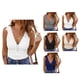 thumbnail image 4 of Camisetas sin mangas con escote en V profundo Nikou para mujer, 4 of 6