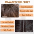 thumbnail image 4 of EAEABJ Short Straight Bob Wig with Bangs for Women, 12 Inch Light Brown Synthetic, 4 of 6