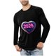 thumbnail image 1 of Blusas y camisas de manga larga con cuello redondo para hombre, deportivas, fitness, hogar, pijamas navideños estampados, camiseta de manga larga con cuello redondo, blusa de poliéster para hombre, 1 of 3