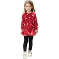 thumbnail image 5 of FEDPOP Girl Clothing Set Outfit Sets Sweatshirt Top & Long Pantskirts 2pcs Size 7T, 5 of 6