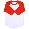 thumbnail image 2 of Hat and Beyond Kids Plain Raglan Baseball T-Shirt with 3/4 Sleeve, 2 of 4
