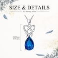thumbnail image 5 of LONAGO Celtic Knot Birthstone Necklace for Women 925 Sterling Silver Teardrop Birthstone Necklace Irish Love Knot Pendant Jewelry Gifts for Wife Girlfriend, 5 of 10