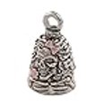 thumbnail image 3 of Lady Skull with Pink Enamel Guardian Bell Motorcycle Accessory, 3 of 4