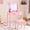 Cow Pattern, variant on Kids Vanity Set with Mirror, Zebra Pattern Kids Table and Chairs with Three-Color Adjustable LED, Girls Vanity for Toddler 3-6 Years, Pink