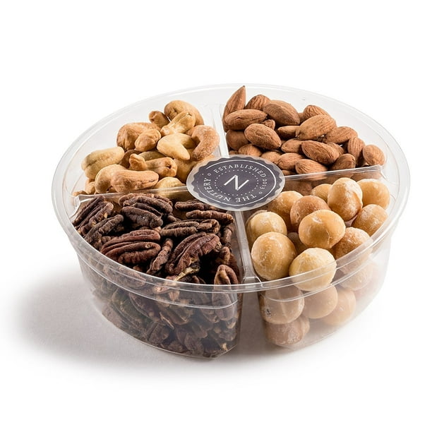 The Nuttery Deluxe 4 Section -Roasted Nuts Gift Tray - Walmart.com ...