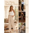 thumbnail image 6 of Cuteduck Women's Versatile Stretchy Waist Slacks for Women, Casual Straight Leg Pants with Slant Pockets S-2XL, 6 of 7