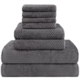 thumbnail image 1 of Juego de toallas de baño HOMEXCEL de microfibra, 8 piezas (gris), 1 of 8