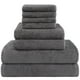 thumbnail image 1 of Juego de toallas de baño HOMEXCEL de microfibra, 8 piezas (gris), 1 of 8
