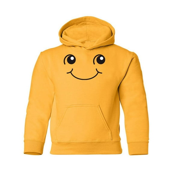 Smiling Face Hoodie Juniors -Image by Shutterstock, Large