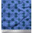 thumbnail image 1 of Soimoi Blue Heavy Canvas Fabric Mandala Geometric Printed Fabric 1 Yard 58 Inch Wide, 1 of 3
