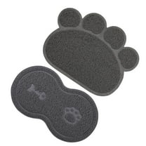 WASHWEPE Dog Drinking Mat Grey 2Pcs 15.4X11.8X0.3In