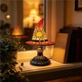 thumbnail image 6 of PoyoKee Halloween Decorations - Witch Hat Lamp, Gothic Stained Glass Night Light, Witch Resin Desk Lamp for Book Shelf Mantel Halloween Indoor Decor, 6 of 7