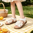 thumbnail image 4 of Girls Summer Flat Sandals - Toddler Little Kid Dress Sandals Shoes with Non Sole for Beach Party Daily Wear, 4 of 4