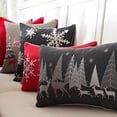 thumbnail image 3 of Pillow Perfect 629865 Christmas Forest Scene Lumbar Pillow - Gray, 3 of 3