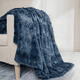 thumbnail image 2 of 2026 BLACK Faux Fur Luxury Throw Blanket, 2 of 2