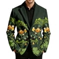 thumbnail image 4 of IWRICH Men's St. Patrick's Day Corduroy Blazer Long Sleeve Printed Suit Jackets Sports Coats Double Button Casual Jacket with Pocket 03-Green S, 4 of 4