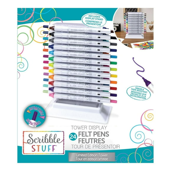 Scribble Stuff 24pc Retractable Felt