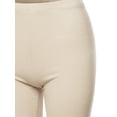 thumbnail image 4 of A2Y Women's Basic Solid Premium Cotton Mid Thigh High Rise Biker Bermuda Shorts Nude M, 4 of 5