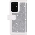 thumbnail image 6 of Wallet Case for Samsung Galaxy S20 Ultra,Magnetic Handbag Zipper Pocket PU Leather Flip with 9 Card Slots and Wrist Strap Folio TPU Inner Stand Case for Samsung Galaxy S20 Ultra - Silver, 6 of 14