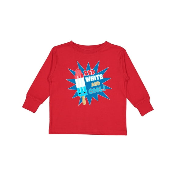 Inktastic Red, White, and Cool Boys or Girls Long Sleeve Toddler T-Shirt