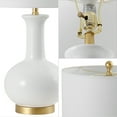 thumbnail image 3 of JONATHAN Y Brussels 27" Contemporary Transitional Ceramic/Metal LED Table Lamp, White/Gold Painting, JYL6208A, 3 of 9
