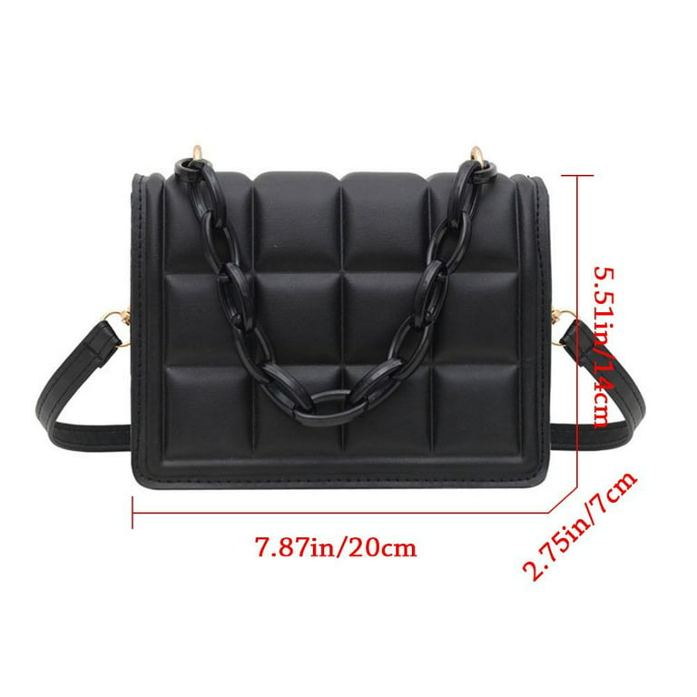 Fashion Leather Luxury Embossed Square Shoulder Bag Handbags