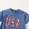 thumbnail image 5 of Okbabeha Mommy and Me Matching 4th of July Outfits Shirt Mom Kids Baby Fourth of July USA Shirt/Romper Family Matching Outfit, 5 of 7