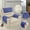 Blue, variant on Sofa Armrest Cushion, Recliner Headrest Protector, Sofa Armrest Covers with Side Pockets, Scratch Resistive(62x15.7in)